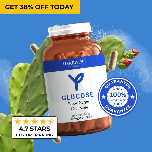 Herbaly | Image | Hero | Primary | Glucose Blood Sugar Complete 38% Off